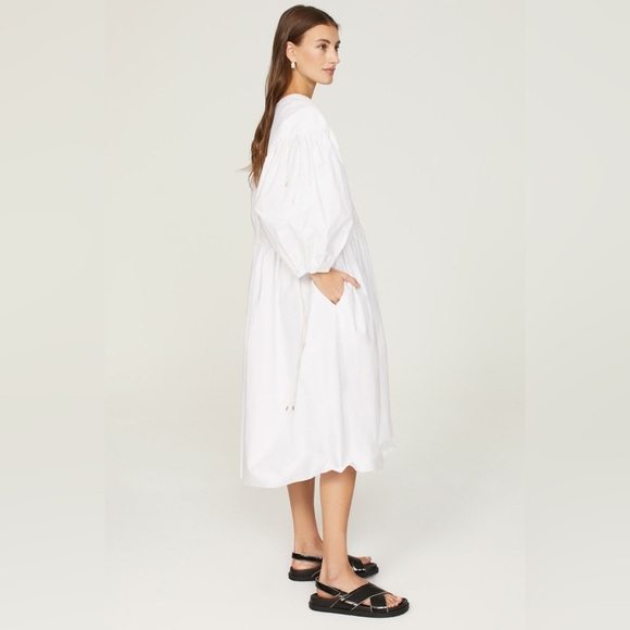$420 Rosetta Getty size small White Midi Dress - Picture 1 of 9